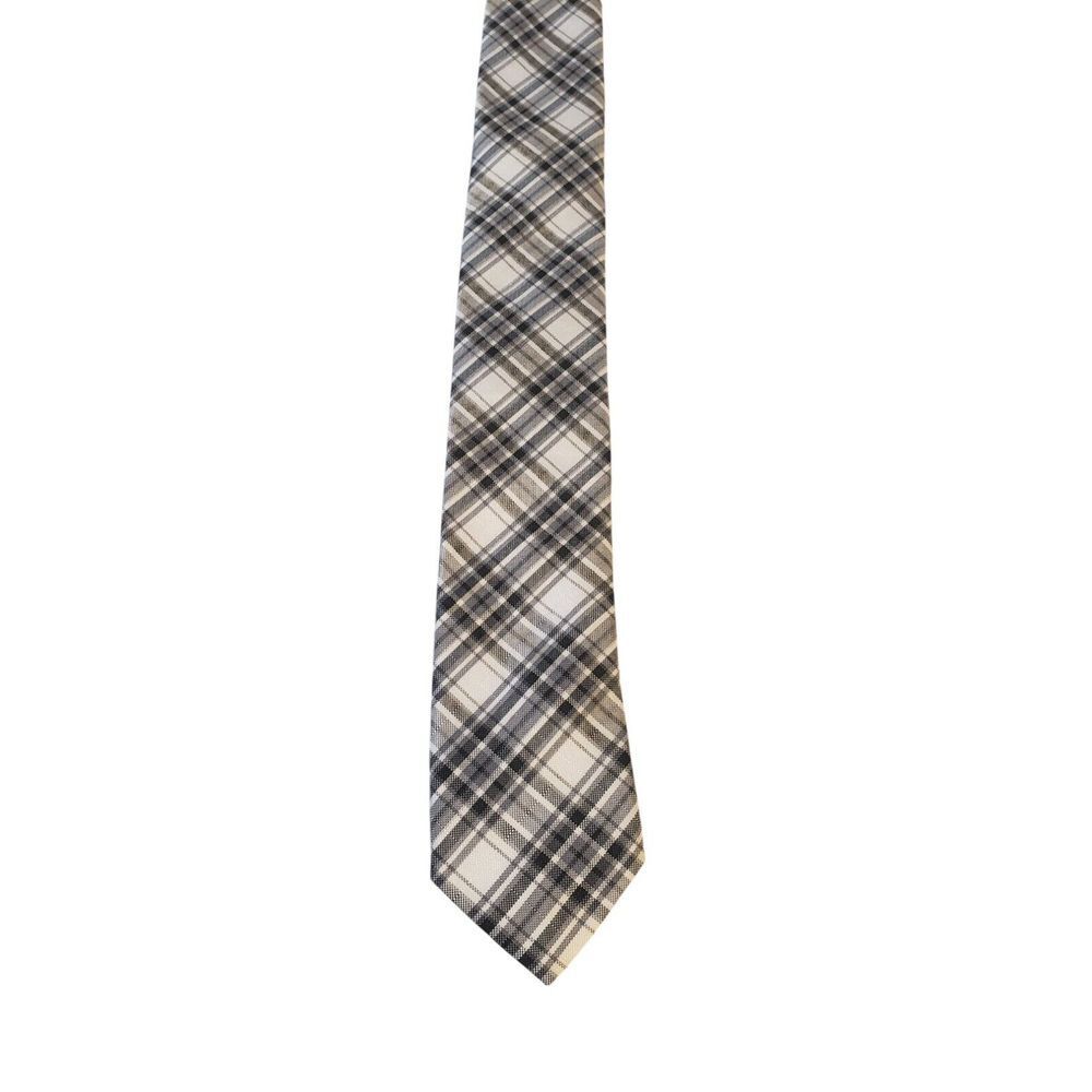 H‎ & M Neck Tie Mens Black White Plaid Skinny Preppy Party Holiday Church Vogue